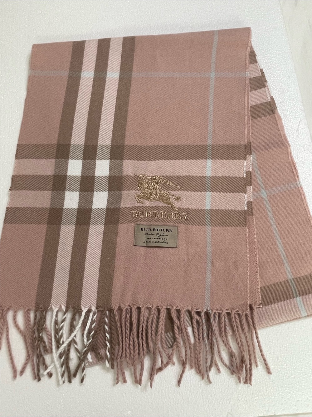 GWP Burberry Check Cashmere Scarf - Picture 1 of 5